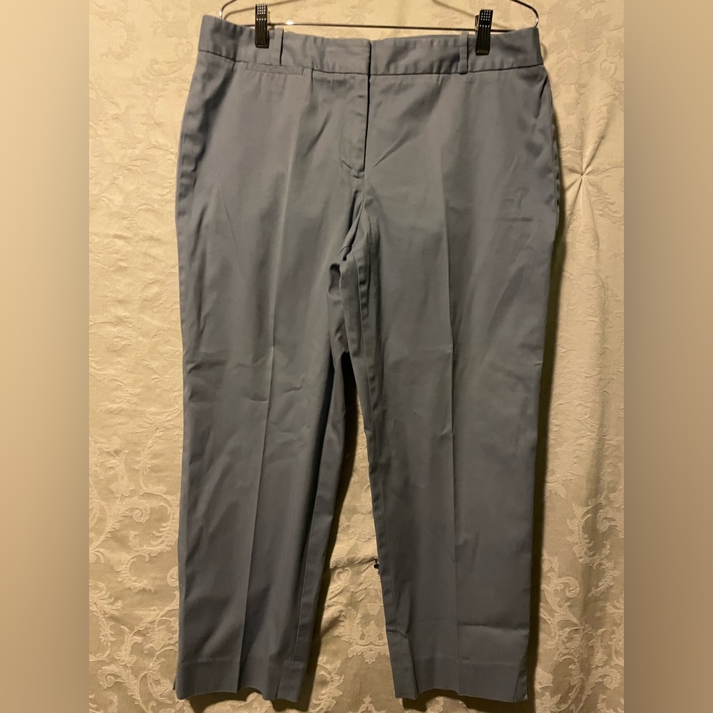 TALBOTS SMOKEY BLUE CROPPED TAILORED PANT Size-12